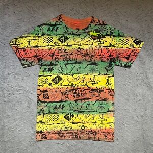 Gecko Hawaii All Over Print Graphic T-Shirt Mens Small Tie Dye New Made In USA
